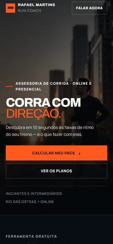 Pace Pro visto no celular