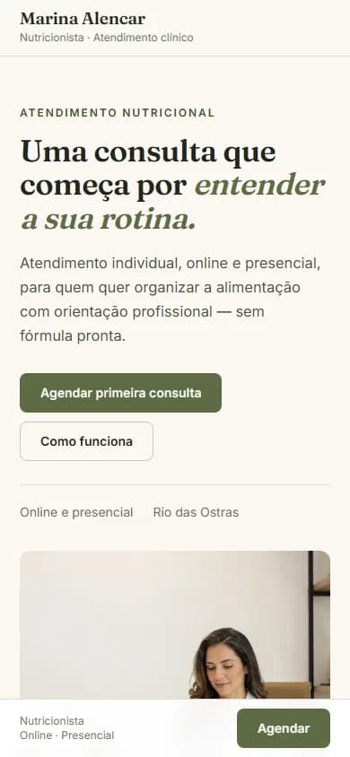 Nutri Essencial visto no celular