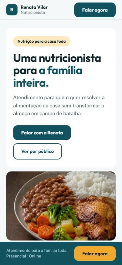 Nutri Família visto no celular