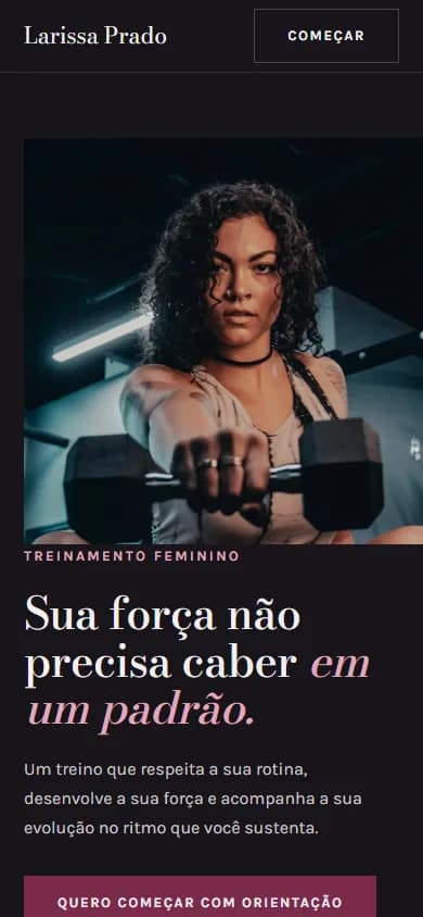 Ela Forte visto no celular