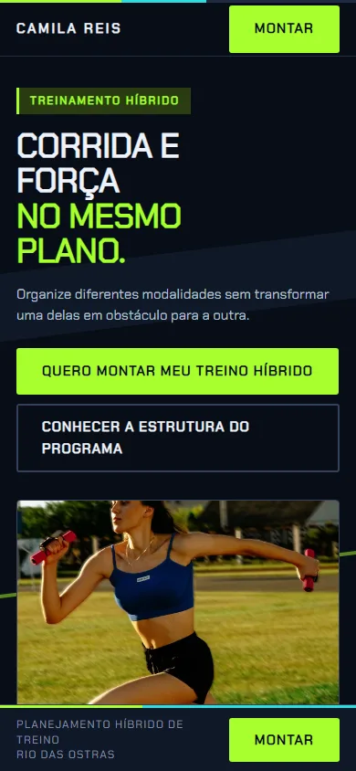 Hybrid Performance visto no celular