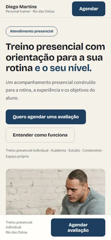Personal Essencial visto no celular